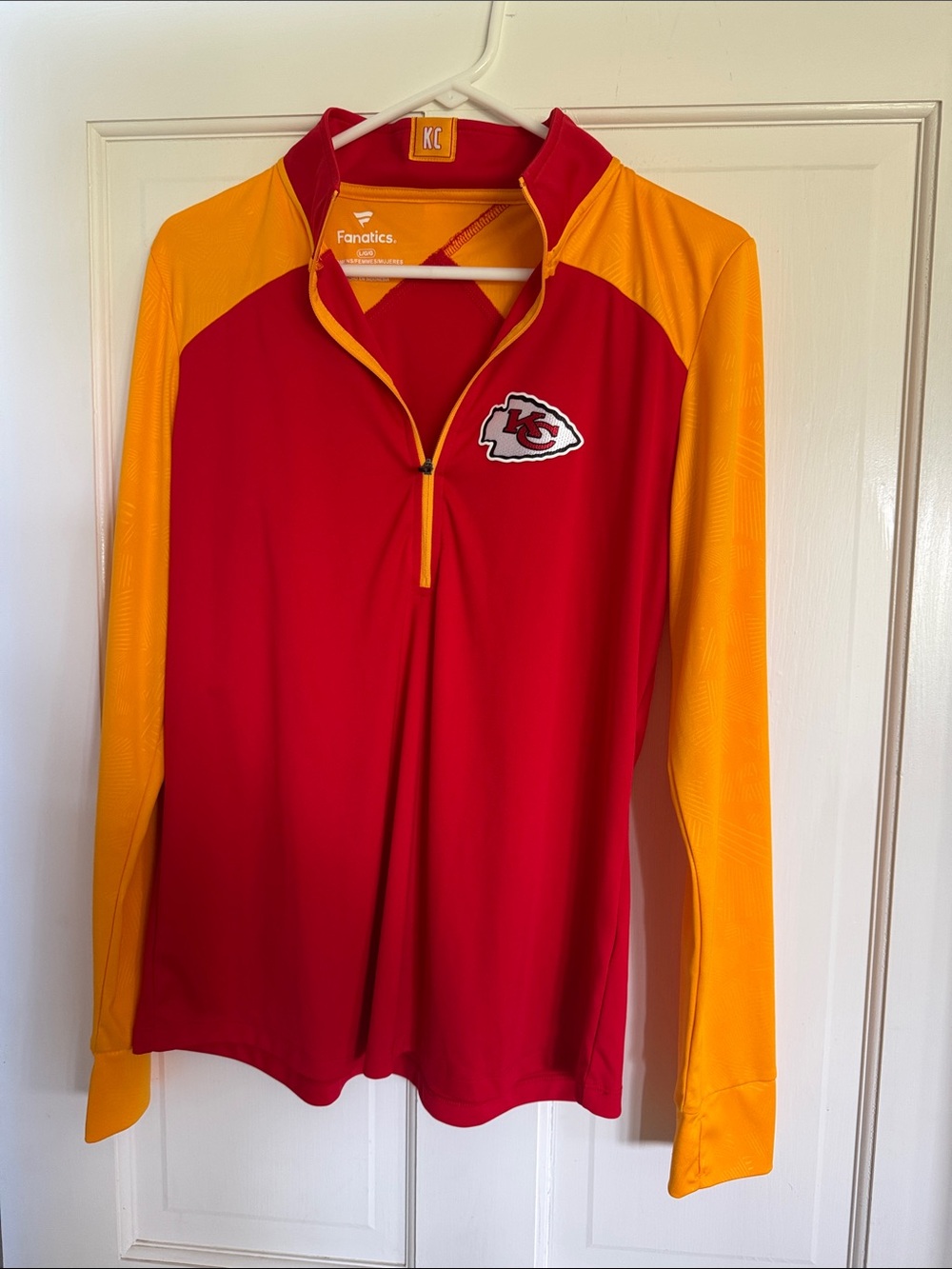 Fanatics Red and Gold Kansas City Chiefs Quarter-Zip women’s  Large Pullover